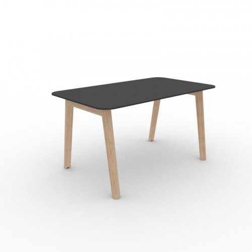 Nova Wood Edge skrivebord sort