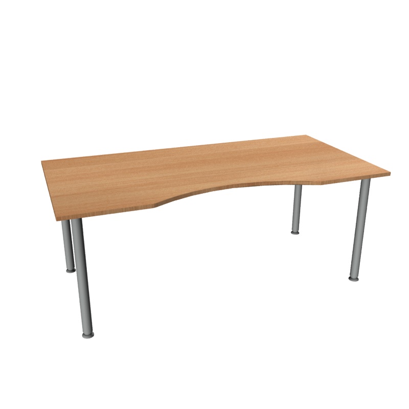 Skrivebord med magebue - bøk Skrivebord med magebue - bøk
