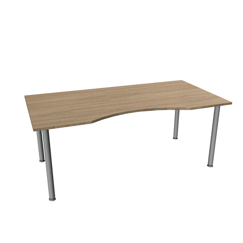 Skrivebord med magebue - eik Skrivebord med magebue - eik