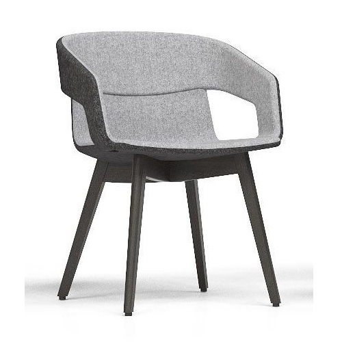 Tango loungestol med treunderstell sort versjon Tango loungestol med treunderstell sort versjon